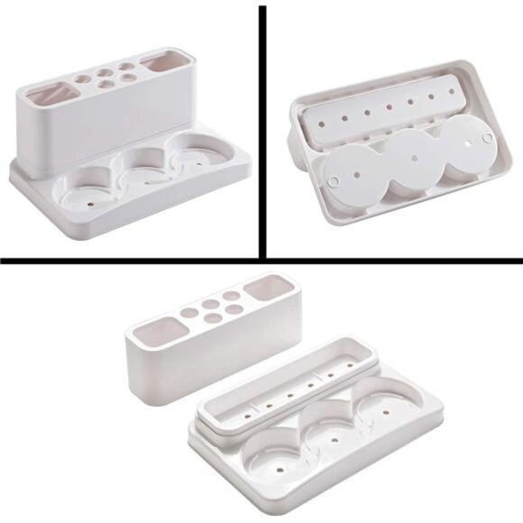 Kids Toothbrush Holder Bathroom Organizer Family Set Rinse Cups Storage - Picture 5 of 8